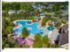 Aerial view of the community pool featuring a slide and a mushroom fountain for the  at 153 Abercorn Cir, Chapel Hill, NC 27516
