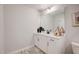 Stylish powder room with modern vanity and attractive tile flooring at 2003 Regal Dr # 90, Durham, NC 27703