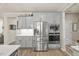 Well-equipped kitchen featuring stainless steel appliances and ample cabinet space at 2233 Kanata Mills Rd, Wake Forest, NC 27587