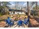 Inviting backyard featuring a fire pit area surrounded by comfortable seating at 2409 Keith Dr, Raleigh, NC 27610