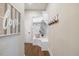 Mudroom featuring custom built-ins, hooks, and seating at 2632 Jordan Pointe Blvd, New Hill, NC 27562