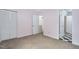 Bedroom with door to bathroom and carpet at 3775 Guess Rd # 36, Durham, NC 27705