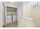 Upstairs laundry area with modern washer and dryer at 3775 Guess Rd # 36, Durham, NC 27705