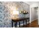 Elegant entryway features a console table with gold accents and decorative mirror at 40 Park Meadow Ln, Youngsville, NC 27596