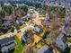 Community aerial view featuring tree-lined streets, well-spaced homes, and inviting neighborhood at 4429 Gallatree Ln, Raleigh, NC 27616