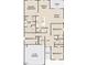 Detailed floor plan showcasing the layout of the home, including the kitchen, bedrooms, and living spaces at 46 Rolling Banks Dr, Louisburg, NC 27549