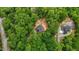 High-angle view of a wooded homesite, highlighting the natural beauty and privacy of the location at 5507 Eagles Nest Trl, Snow Camp, NC 27349