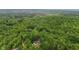 The house sits nestled among lush green trees in this areal shot from above at 5507 Eagles Nest Trl, Snow Camp, NC 27349