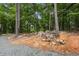 Scenic view of the wooded lot with natural landscaping and gravel driveway at 5507 Eagles Nest Trl, Snow Camp, NC 27349