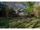 Backyard with partial view of home, lots of trees, and good ground cover at 632 E Franklin St, Raleigh, NC 27604