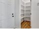 Pantry with white shelves at 9235 Bear Run Ln, Middlesex, NC 27557