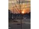 Sunset street showcasing the peaceful neighborhood and well-maintained homes at 1 Parker Pond Ct, Durham, NC 27703