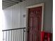 Apartment 512 features a secure front door and a mounted fire extinguisher for added safety at 108 Ephesus Church Rd # Apt 512, Chapel Hill, NC 27517