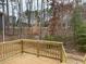 New wooden deck overlooking wooded backyard at 12912 Grey Willow Dr, Raleigh, NC 27613