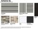 Image shows a collection of material options for a house, including siding, stone, shutters, trim and front door at 135 Holmes Corner Dr, Smithfield, NC 27577