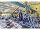 Well-equipped gym with modern exercise machines and plenty of natural light from surrounding windows at 173 E Wilson St, Clayton, NC 27520
