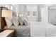 Inviting bedroom with wood accents, soft lighting, and comfortable bedding at 201 W Trinity Ave, Durham, NC 27701