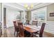 Elegant dining room with a wooden table and chairs, perfect for Gathering meals at 238 Ashpole Trail Trl, Clayton, NC 27520