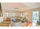Cozy living room filled with natural light, hardwood floors, and comfortable seating arrangement at 301 Hillsborough St, Chapel Hill, NC 27514