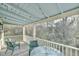 Comfortable outdoor porch with table and chairs, perfect for enjoying the weather at 301 Hillsborough St, Chapel Hill, NC 27514