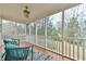 Relaxing screened porch with comfortable seating and views of the surrounding landscape at 301 Hillsborough St, Chapel Hill, NC 27514