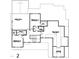 Layout of the second floor, featuring bedrooms, bathrooms, an office, and unfinished attic space at 422 Lower Thrift Rd, New Hill, NC 27562