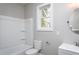 Bathroom with shower and tub combination and single sink at 704 Pender St, Rocky Mount, NC 27801