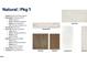 Selection of interior design materials and textures, including flooring, cabinets and countertop at 7569 Percussion Dr, Apex, NC 27539