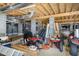 Unfinished basement with concrete block pillars and exposed ductwork, ready for customization at 7936 Nc 42, Holly Springs, NC 27540