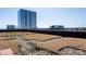 Expansive rooftop garden with unique landscaping, modern architectural design, and cityscape views on a sunny day at 122 N Harrington St # 1105, Raleigh, NC 27603