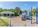 Community playground with a gazebo, picnic tables, swings and slides at 1319 Rodessa Run, Raleigh, NC 27607