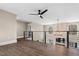 Second floor with hardwood floors and fireplace view is bright and inviting at 2418 Crossroads Ave, Hillsborough, NC 27278