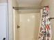 Clean shower with curtain and updated fixtures at 250 S Estes S Dr # Apt 113, Chapel Hill, NC 27514