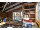 Functional shed interior featuring a sink, workspace, and storage, ideal for projects and organization at 2819 Meacham Rd, Chapel Hill, NC 27516