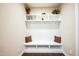 Mud room including shelving and a bench, perfect for storage and organization at 3005 Domaine Dr, Wake Forest, NC 27587
