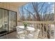 Enjoy this private balcony with a sliding glass door entrance at 311 Swift Ave Ave # 202, Durham, NC 27705