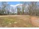 Large, grassy backyard featuring mature trees offers ample outdoor space at 312 W Union St, Hillsborough, NC 27278