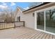 Spacious deck with sliding glass doors for indoor-outdoor living and entertaining at 312 W Union St, Hillsborough, NC 27278