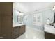 Spacious primary bathroom with double vanity and storage at 400 Edinburgh Dr, Cary, NC 27511