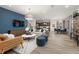 Inviting living room with contemporary furnishings and an open floor plan at 4002 Kidd Pl, Durham, NC 27703