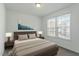 Relaxing bedroom with natural light, bedside lamps, and a soothing color palette at 7201 Spanglers Spring Way, Raleigh, NC 27610