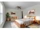 Charming bedroom with fun artwork, a cozy rug, and playful decor at 7201 Spanglers Spring Way, Raleigh, NC 27610