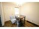 Cozy dining area featuring modern light fixture at 10125 Buffalo Rd, Clayton, NC 27527