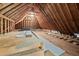 Spacious unfinished attic space offers potential for customization at 104 Hampshire Pl, Chapel Hill, NC 27516