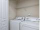 Laundry room featuring washer and dryer and plenty of storage at 205 Cedar Elm Rd, Durham, NC 27713