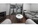 Cozy living room with a sliding glass door that opens to a private patio at 543 Pine Ridge Place, Raleigh, NC 27609