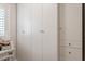 Spacious closet with white paneled doors and sleek hardware at 605 Smedes Pl # B, Raleigh, NC 27605