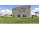 Large, grassy backyard with a view of neighboring homes; perfect for outdoor activities at 209 Leven Dr, Gibsonville, NC 27249