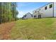 Well maintained backyard leading towards a line of trees and other homes in the distance at 240 Sutherland Dr, Franklinton, NC 27525