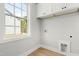 Well-lit laundry room with a window and connections for a washer and dryer at 240 Sutherland Dr, Franklinton, NC 27525